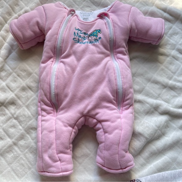 Pink Baby Merlins Magic Sleepsuit Girls Baby Infant Size S Small 3-6 M 12-18 lbs - Picture 1 of 3